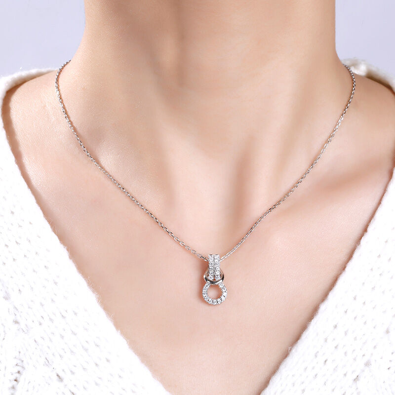 Jeulia Infinity Love Sterling Silver Necklace