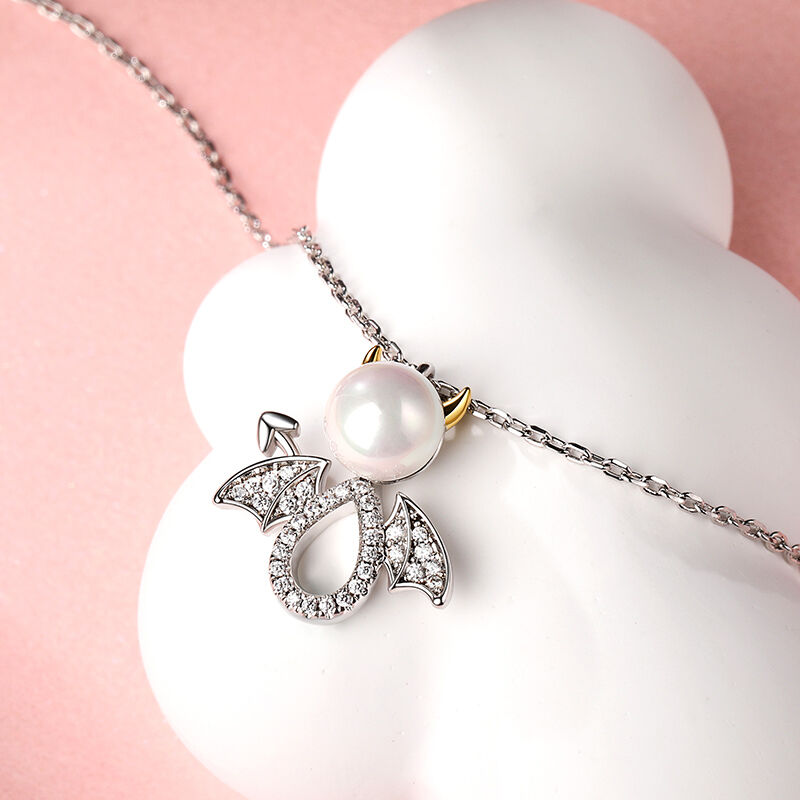 Jeulia Juego de joyas de plata de ley con perlas cultivadas