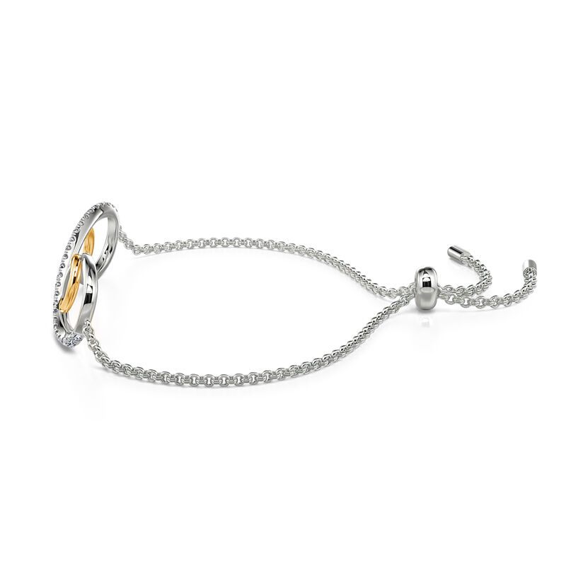 Jeulia Double Layer Infinity Sterling Silver Bracelet