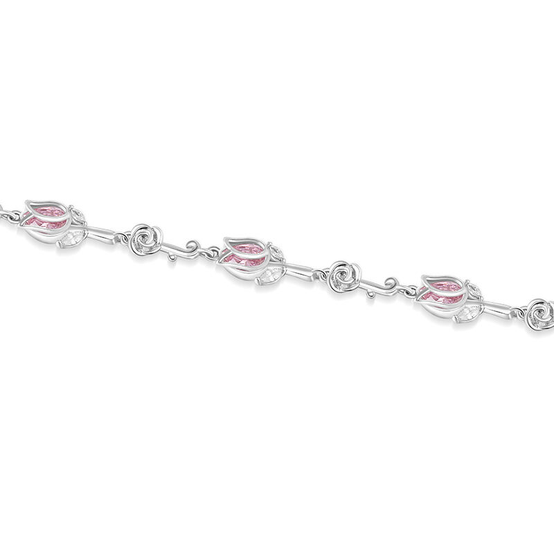 Jeulia Blossom Tulip Pear Cut Bracelet