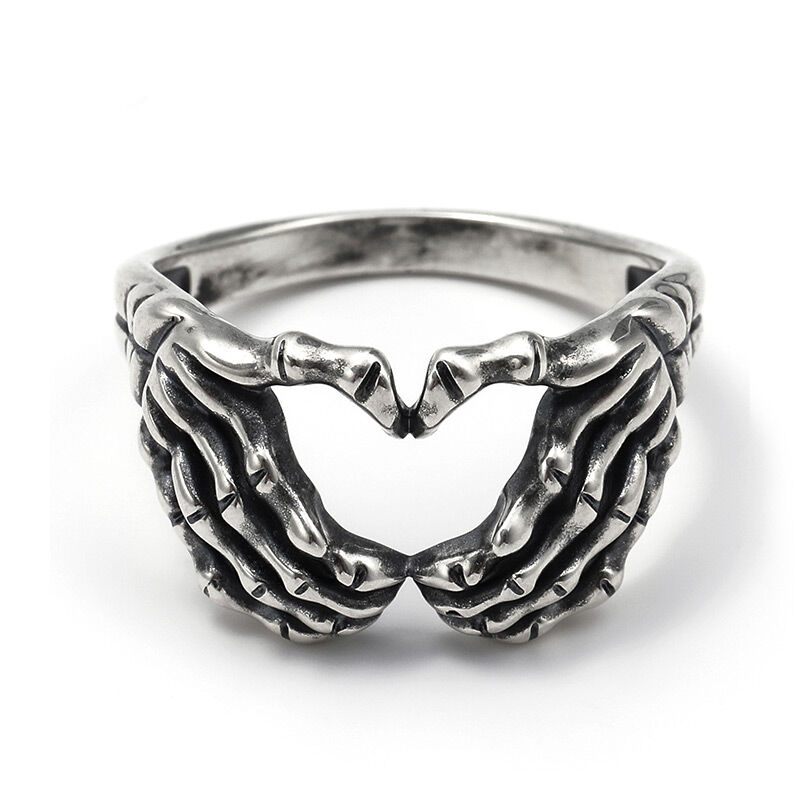 Jeulia "Loyalty and Love" Claddagh Sterling Silver Men's Ring