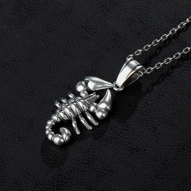 Jeulia "Deadly Scorpion" Sterling Silver Necklace