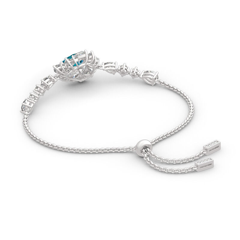 Jeulia "Love is in the Air" Sterling Silver Bolo Bracelet