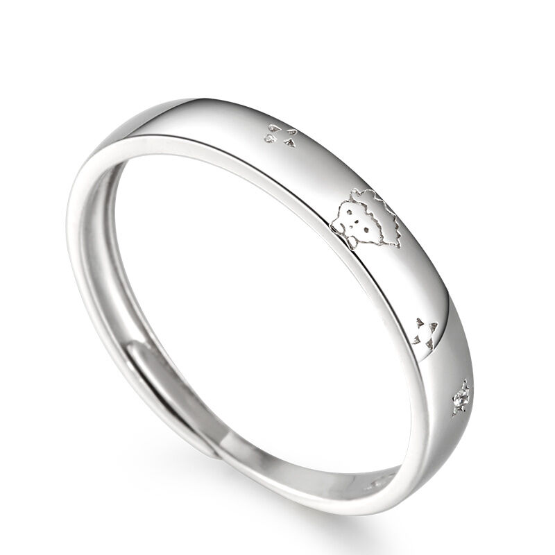 Jeulia "One Love" The Little Prince Adjustable Sterling Silver Men's Band