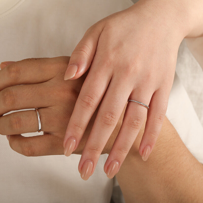 Jeulia Minimalist Twist Adjustable Open Ring for Men