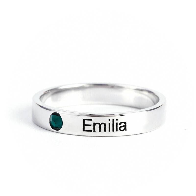 Jeulia Stackable Name Ring