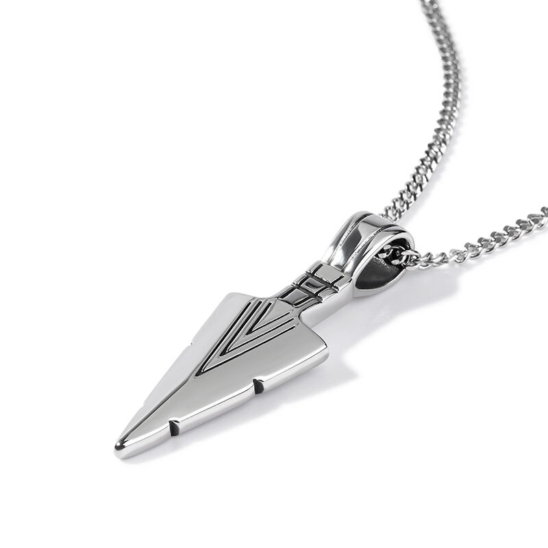 Jeulia Pfeil-Symbol Edelstahl Halskette für Männer