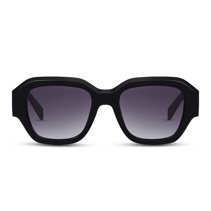 Jeulia "X Ray" Square Black/Grey Gradient Unisex Sunglasses