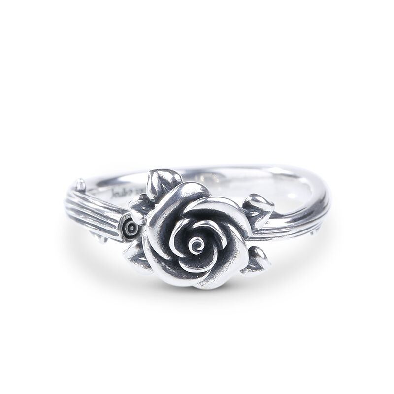 Jeulia Heart Leaves Rose Branch Ring