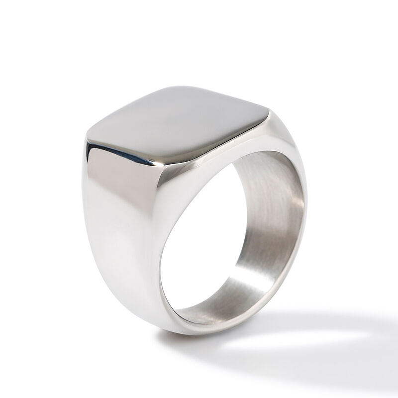 Jeulia High Polished Stainless Steel Men's Ring