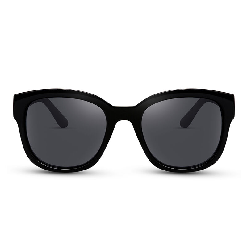 Jeulia "Oceanside" Square Black/Grey Polarized Unisex Sunglasses