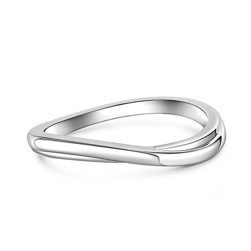 Jeulia Fedine Coppia da Uomo Design a Forma di S in Argento Sterling