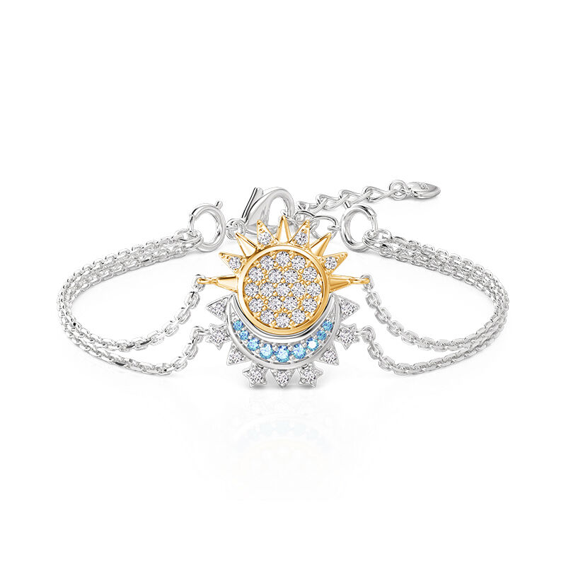Jeulia Sole e Luna Bracciali Sovrapponibili