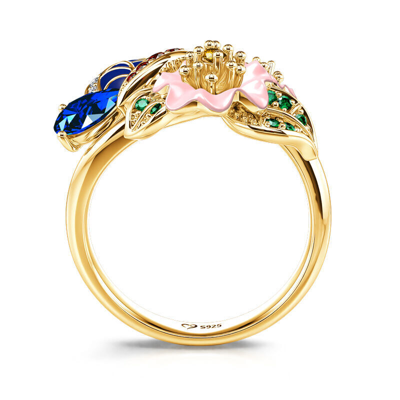 Jeulia Sterling zilveren ring met vlinderbloemmotief