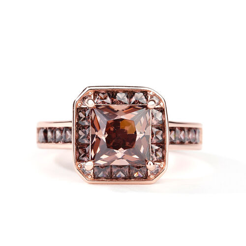 Chocolate princess cut diamond on sale ring