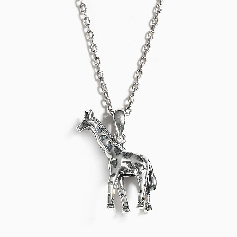 Jeulia "African Giraffe" Sterling Silver Necklace