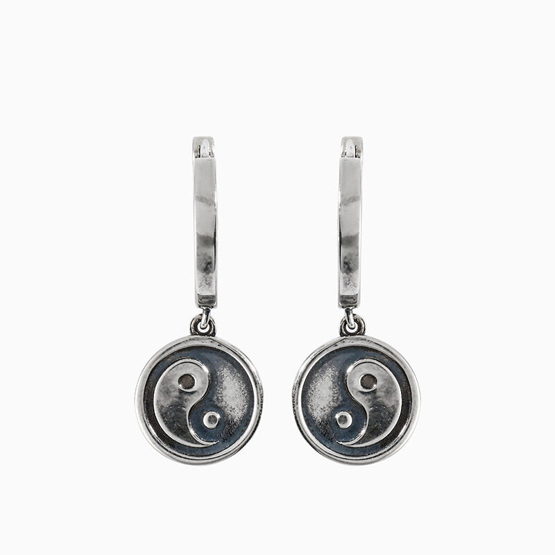 Jeulia "Yin to My Yang" Sterling Silver Earrings