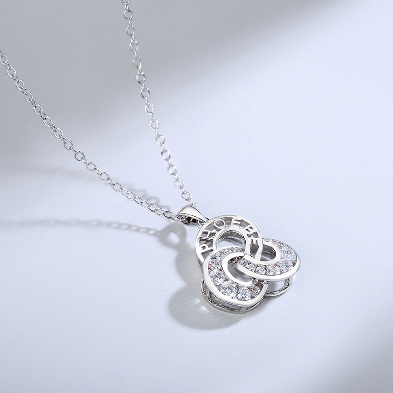 Jeulia "Hope" Personalized Sterling Silver Necklace