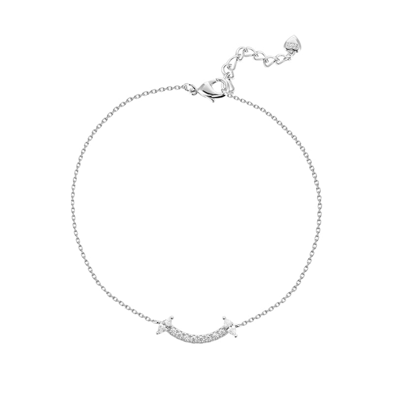 Jeulia "Shining Smile" Sterling Silver Bracelet