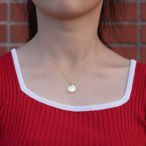Jeulia "Forever Accompany" Moon & Star Sterling Silver Necklace