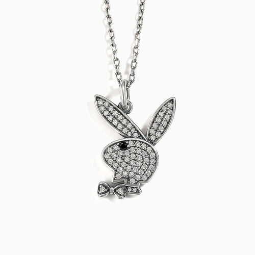 Jeulia Glitz Playboy Bunny Sterling Silver Necklace - Jeulia Jewelry