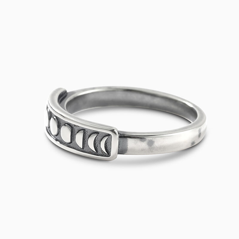 Jeulia "Moon Phase" Sterling Silver Dainty Ring