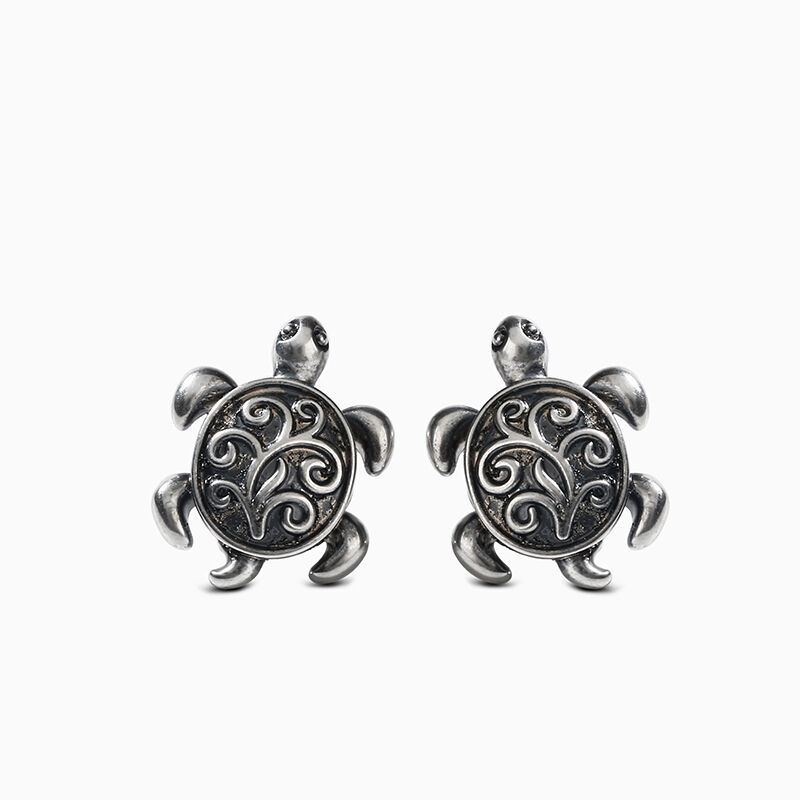 Jeulia "Sea Turtle" Sterling Silver Earrings