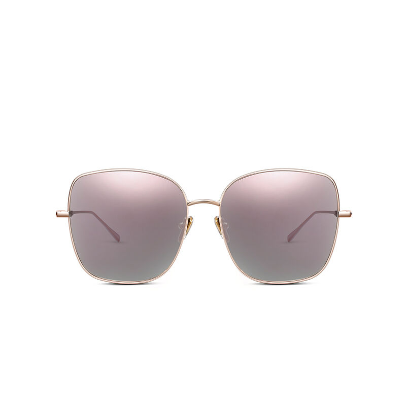 Jeulia "Crisp Vision" Quadratische Rosa Polarisierte Unisex-Sonnenbrille