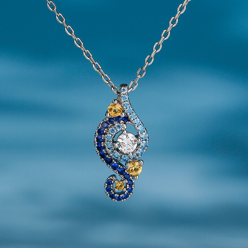 Jeulia "The Starry Night" Round Cut Sterling Silver Jewelry Set