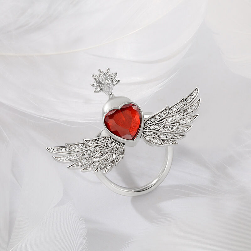 Jeulia "Fliegender Engel" Beweglicher Sterling Silber Ring