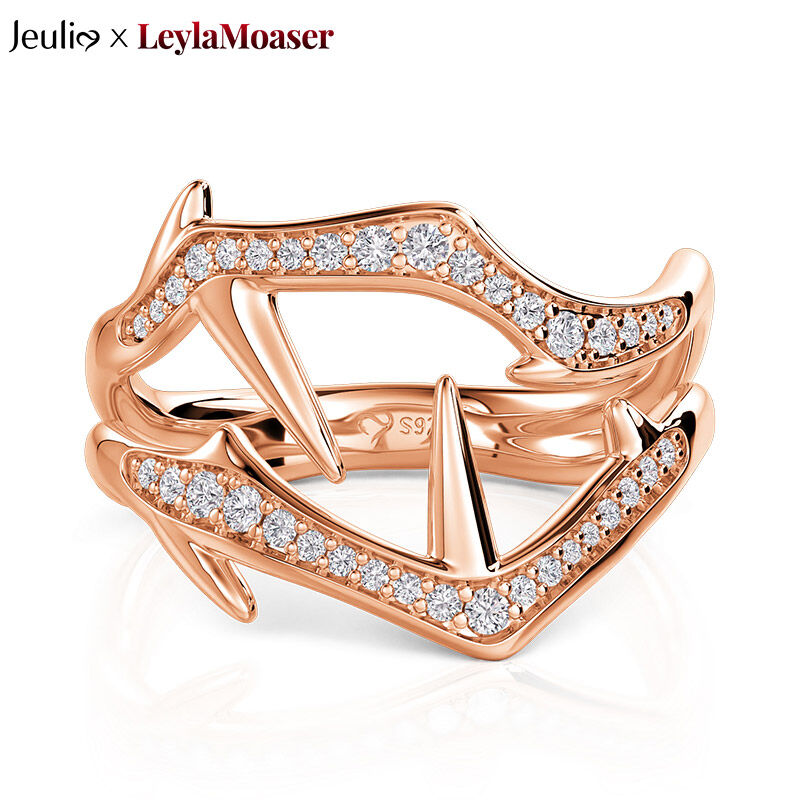 Jeulia x Leyla Bague Homme « La nature sauvage de l'épine » en Or Rose