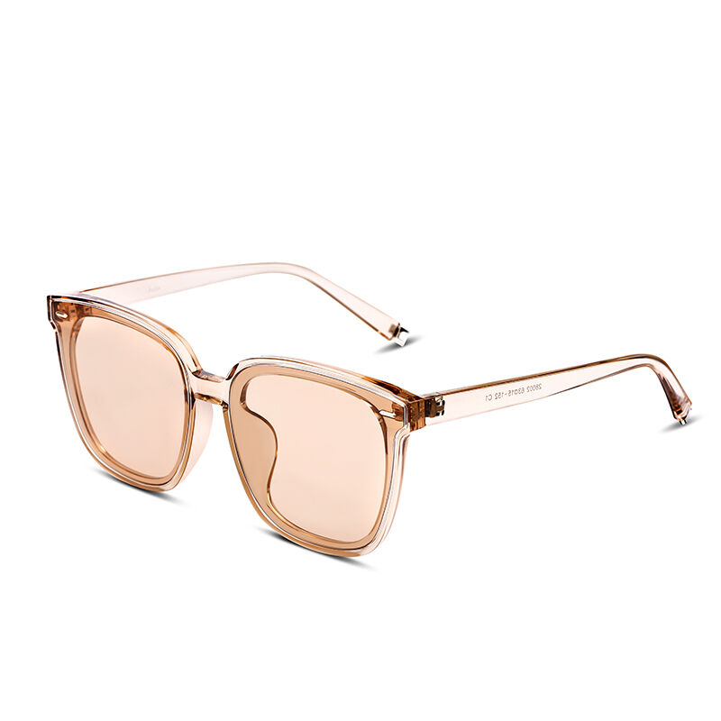 Jeulia "Spotlight" Square Brown Polarized Unisex Sunglasses