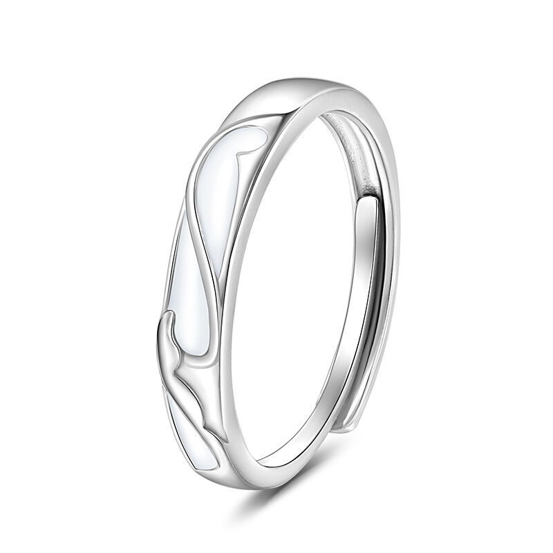 Jeulia Glowing Adjustable Sterling Silver Men's Band