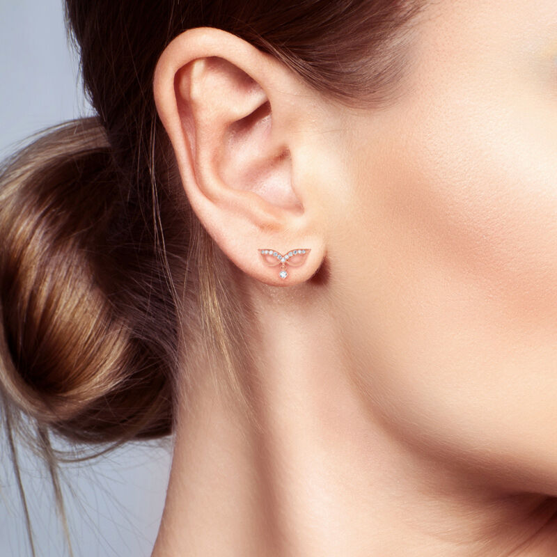 Jeulia "Prom Decoration" Sterling Silver Earrings