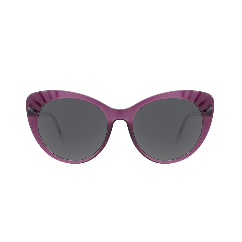 Jeulia Gafas de sol de ojo de gato polarizadas en púrpura para mujer
