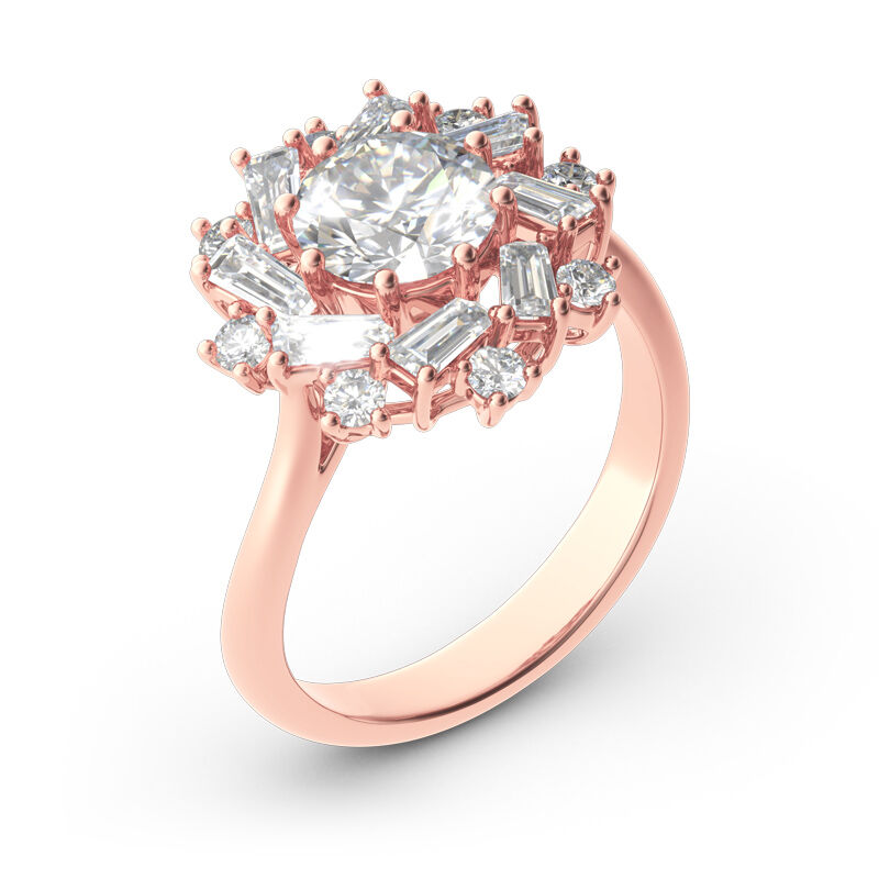 Jeulia Sole Rotondo Taglio Anello In Argento Sterling