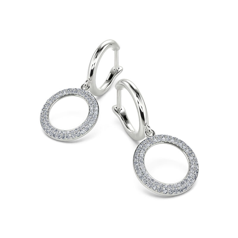 Jeulia Shimmering Circlet Sterling Silver Earrings