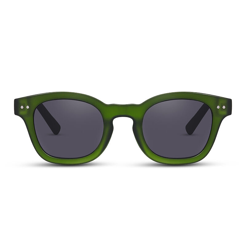 Jeulia "Real Reality" Square Green/Grey Unisex Sunglasses