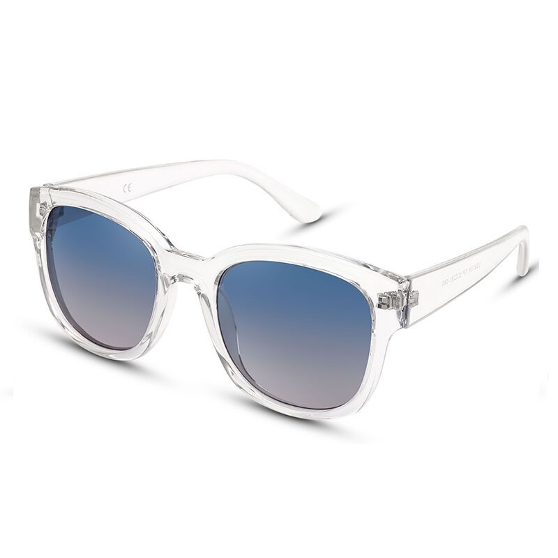 Jeulia "Oceanside" Square Blue-Purple Gradient Polarized Unisex Sunglasses