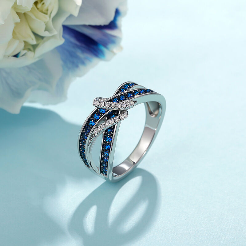 Jeulia Knot Inspired Crossover Eternity Ring for Women