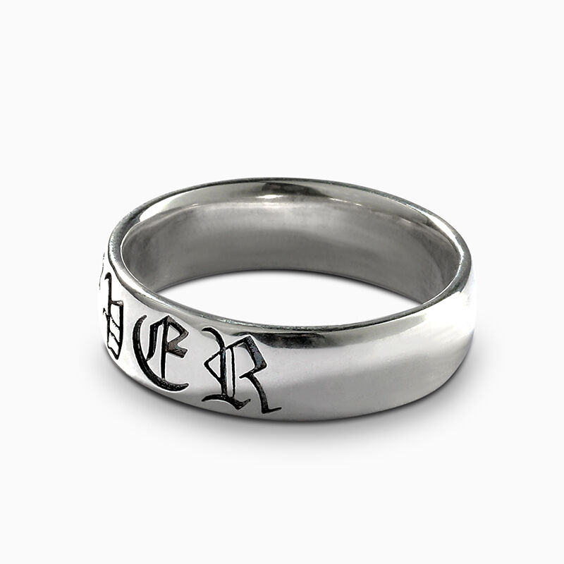 جوليا خاتم محفور "للأبد" من الفضة الإسترليني