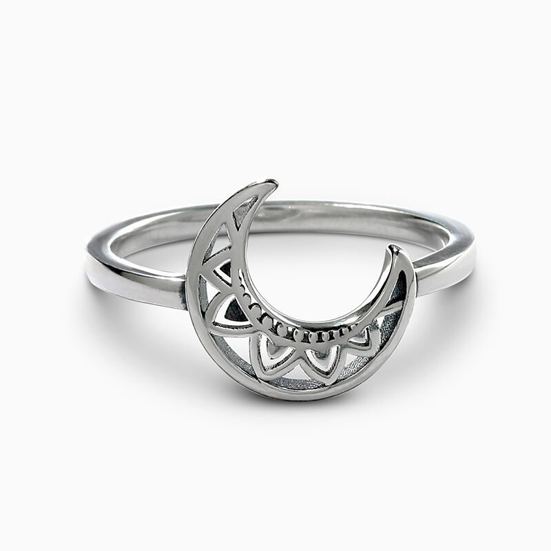 Jeulia "Celtic Moon" Sterling Silver Ring