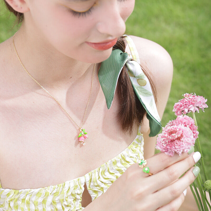 Dreamy Garden Bell Orchid Sterling Silver Necklace