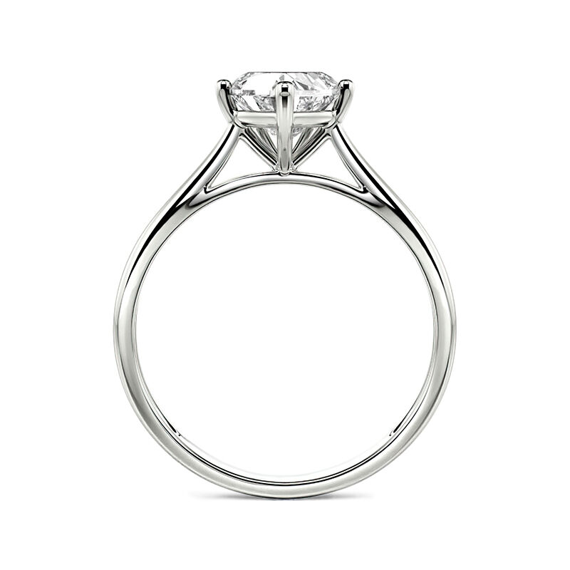 Jeulia Heart Cut Solitaire Sterling Silver Engagement Ring