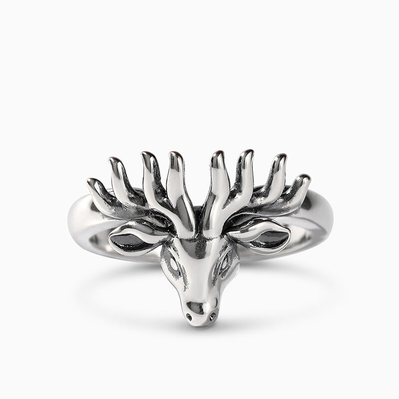 Jeulia "Vintage Deer" Sterling Silver Ring