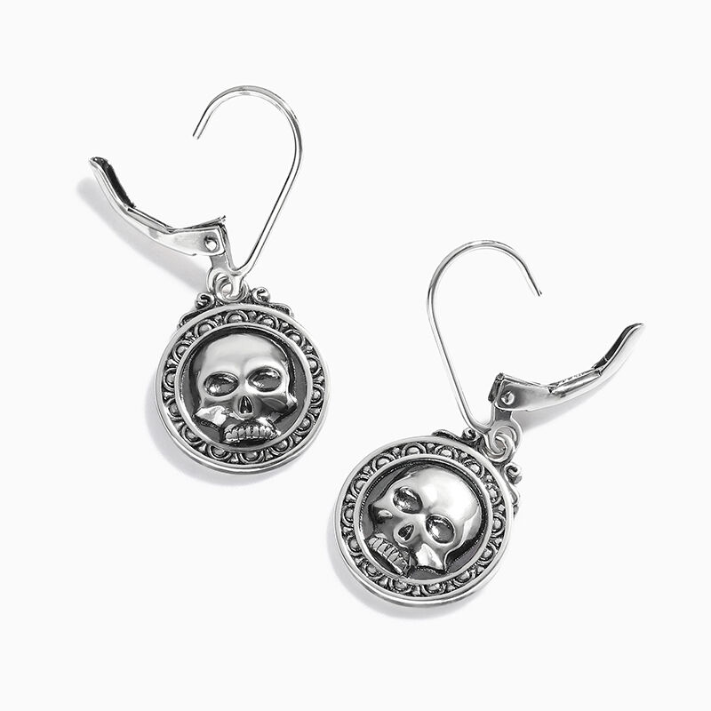 Jeulia "Gothic Skull" Sterling Silver Earrings