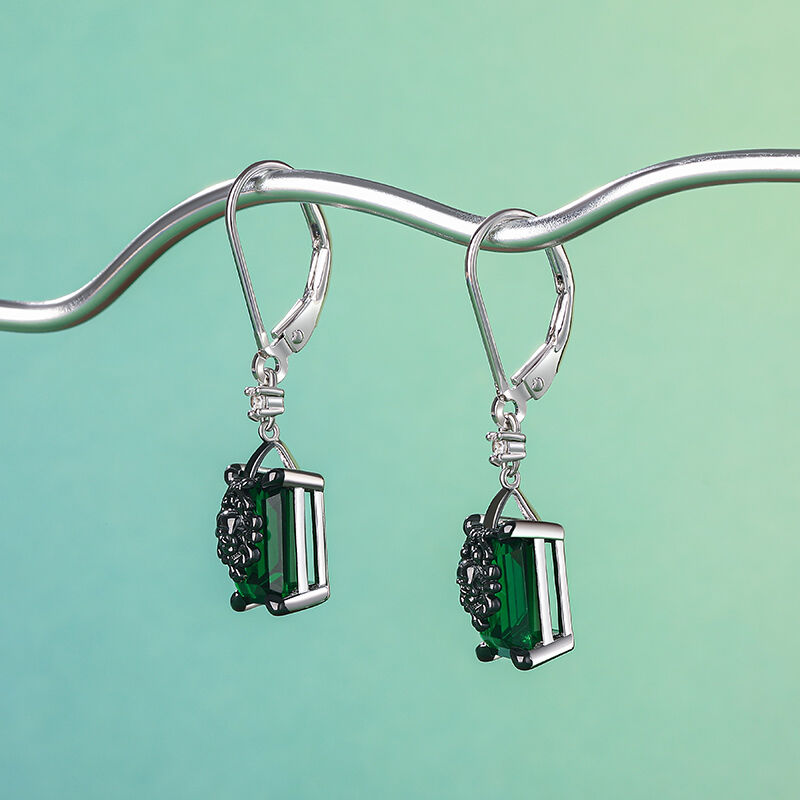 Jeulia "Phantom" Skull Emerald Cut Sterling Silver Jewelry Set