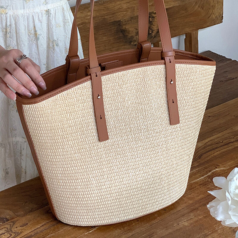 Jeulia Bolsos Mujer de Paja de Lujo Cestas Francesas Bolso Tote