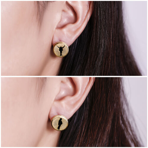 Jeulia "King of Pop" Commemorative Sterling Silver Earrings