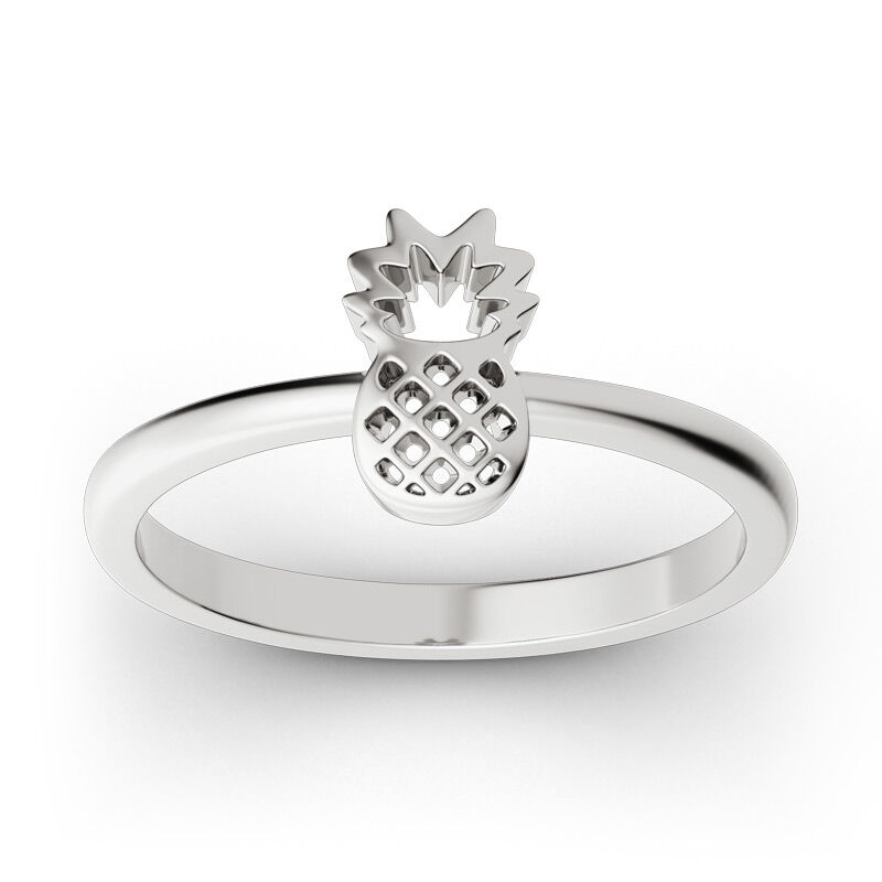 Jeulia Stackable Pineapple Sterling Silver Ring